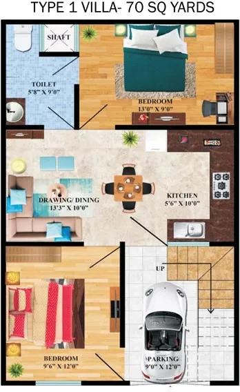 Extension Valley alternate villa floor plan variant