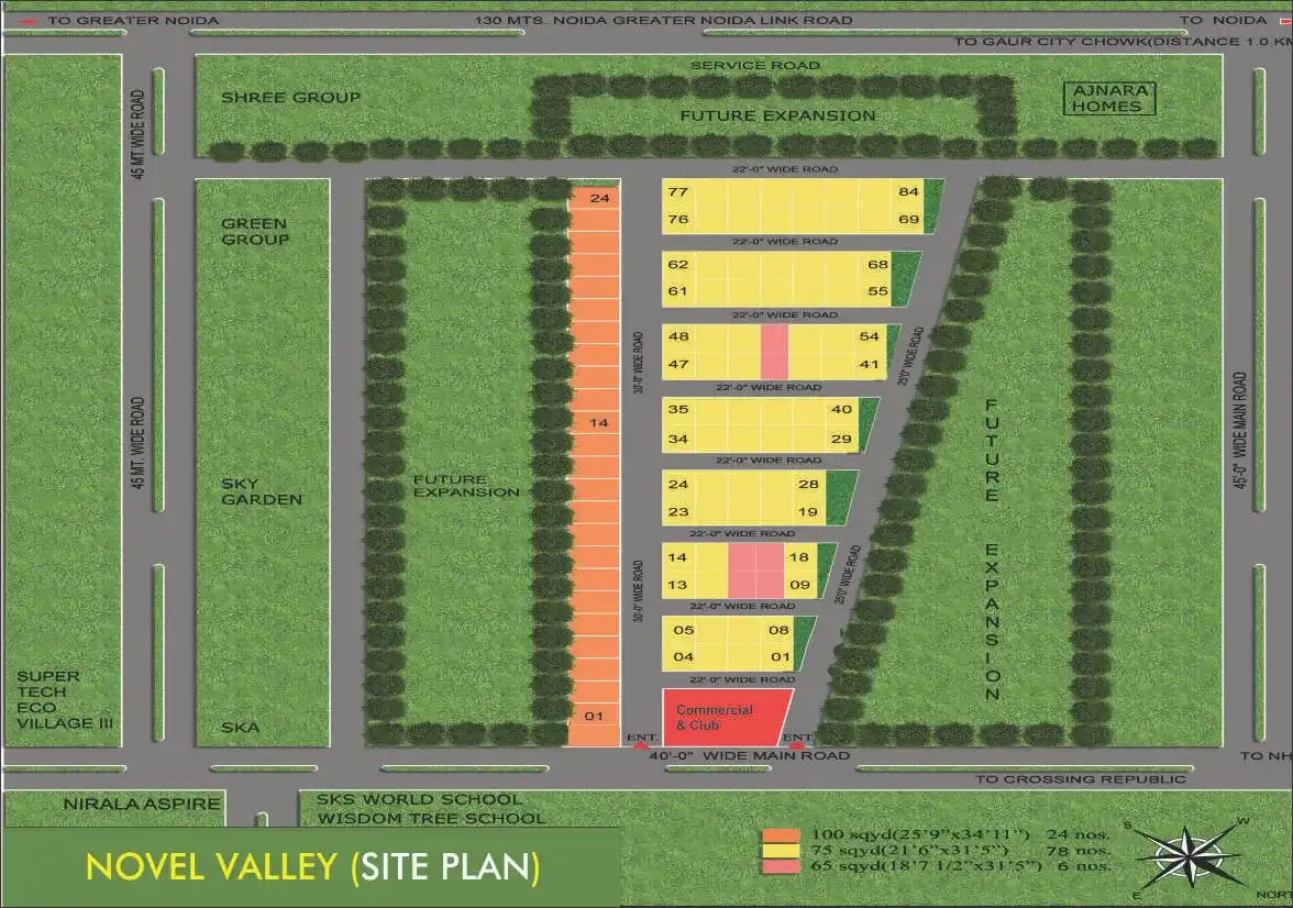 Novel Valley site plan by AKJ Real Infra