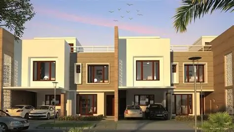 Avni Palm Villa developer render of twin-unit row