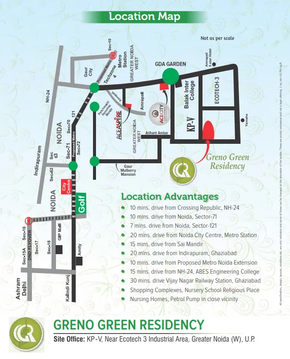 Greno Green Residency location map KP-V Ecotech-3 Greater Noida West