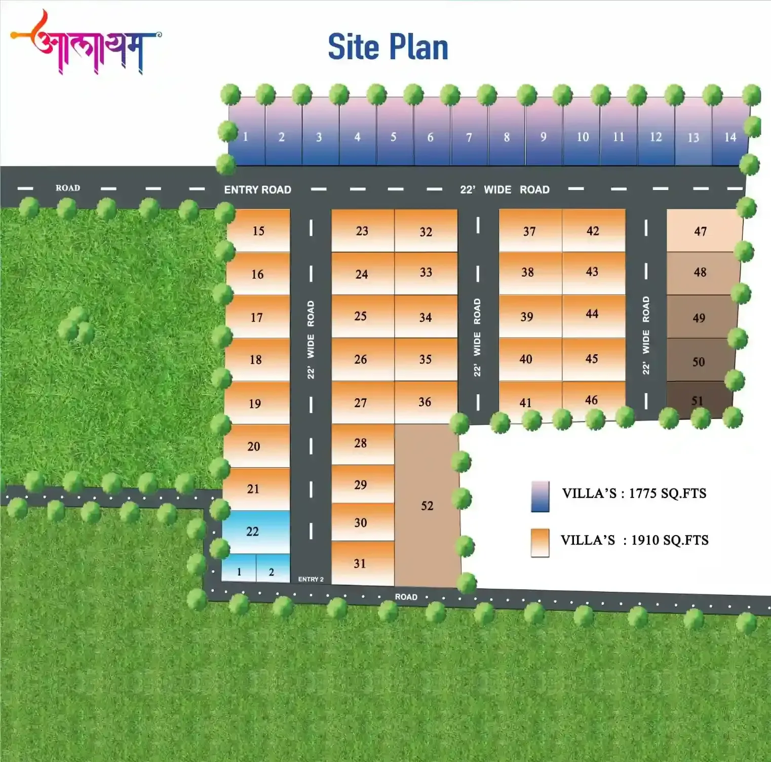 Aalayam Villas site plan Sector 16B Noida Extension