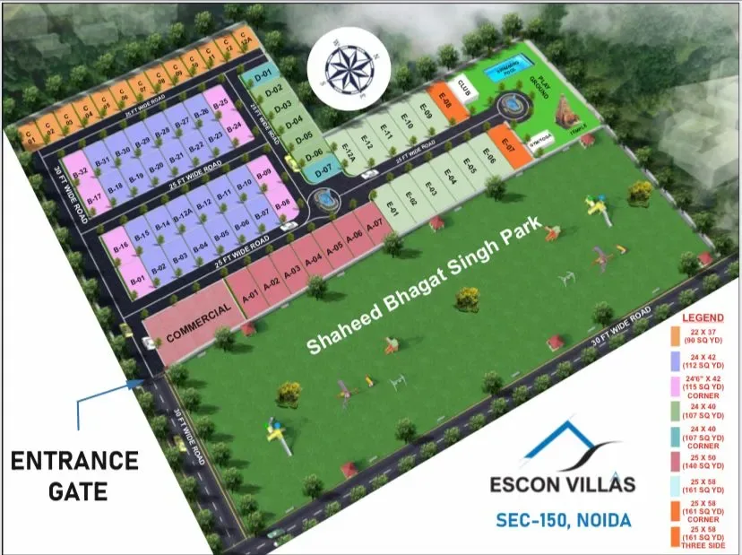 Escon Villas Sector 150 site plan