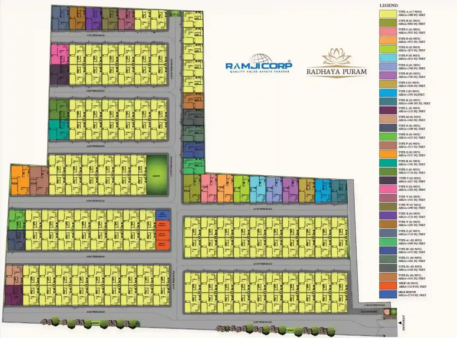 Radhaya Puram Villas site plan Bishnuli Noida Extension