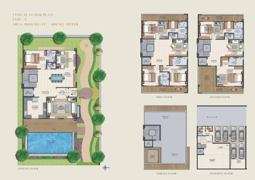 Sun Twilight Type K 8600 sqft floor plan