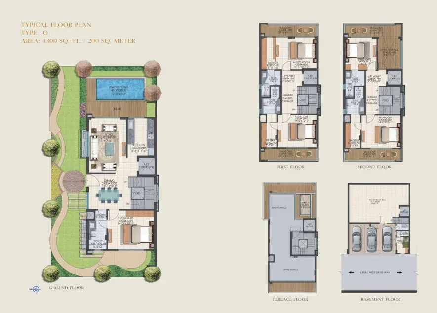 Sun Twilight Type O 4500 sqft floor plan