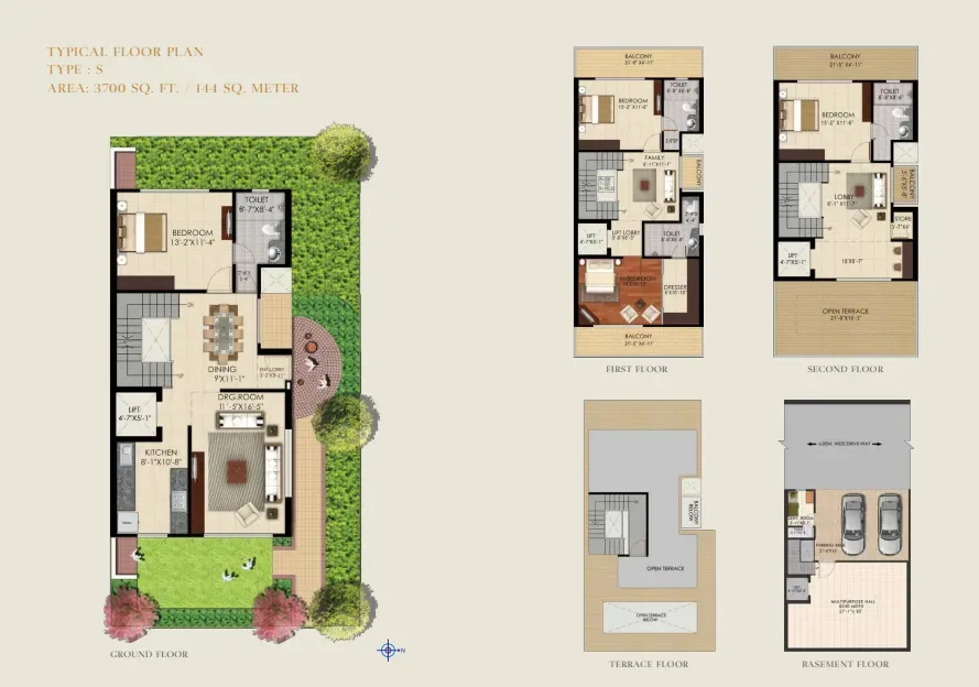 Sun Twilight Type S 3700 sqft floor plan