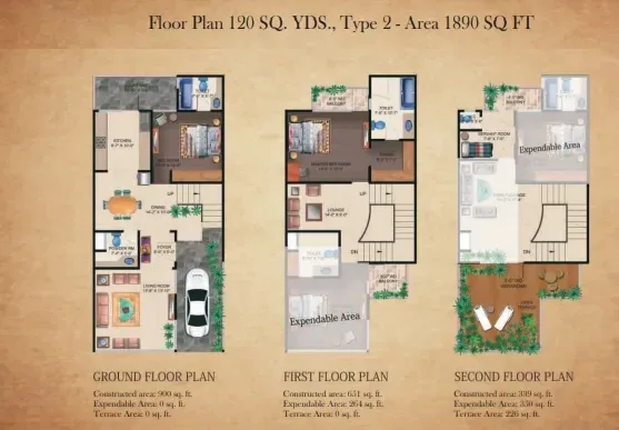Supertech Czar 120 sq yd Type 2 1890 sqft plan