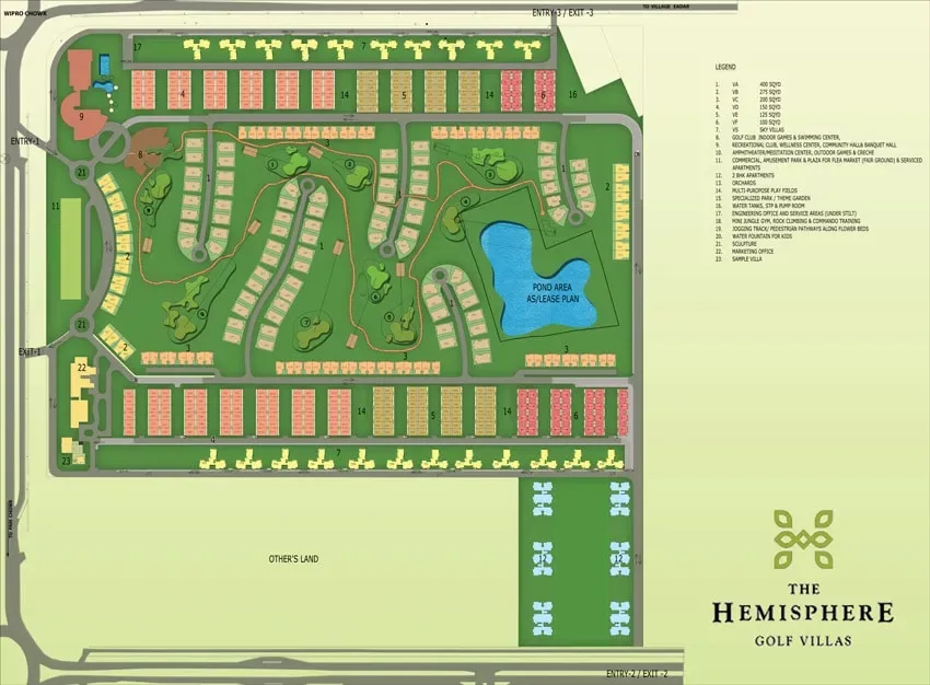 The Hemisphere Golf Villas site plan Pari Chowk Greater Noida