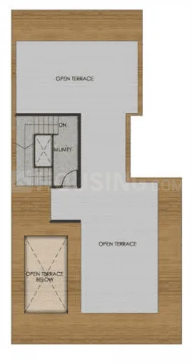 Sunrise Suntwilight Recreational Phase 1 — Floor plan showing open terraces and a mumty area for a villa.