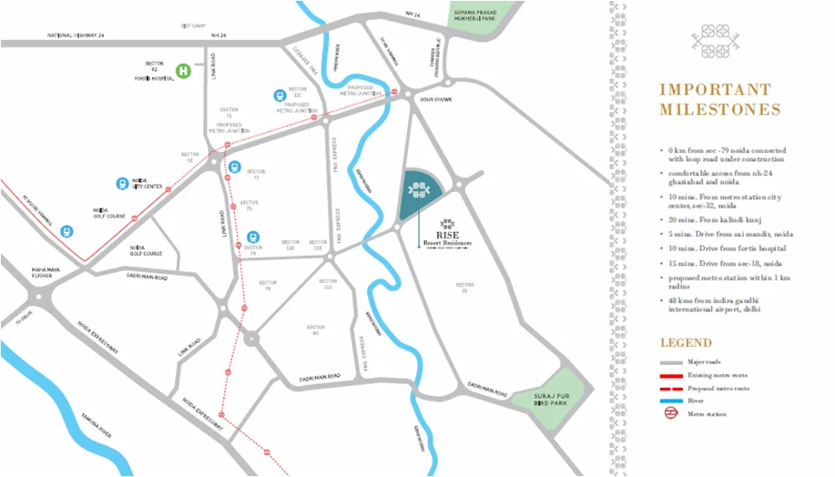 Rise Resort Residences Forest Floors block site plan with Streets 1 and 2 and Golfer Villas community